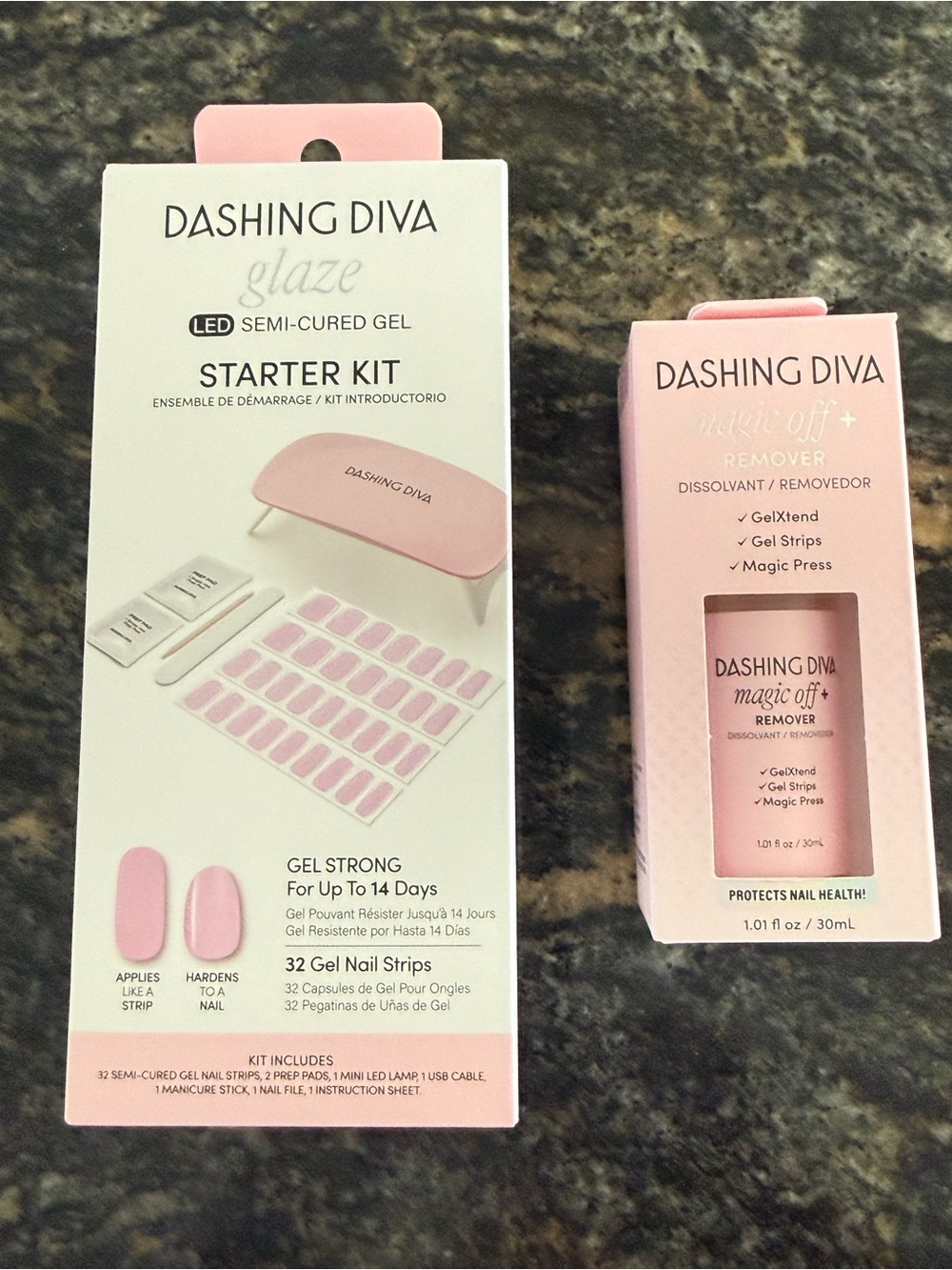 NEW Dashing Diva Pink LED Semi-Cured Gel Starter Kit & Remover